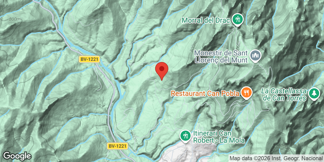 Mapa de situació de CAN GARRIGOSA, AVENC PETIT DE