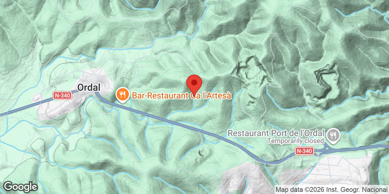 Mapa de situación de LLOSA, AVENC DE LA