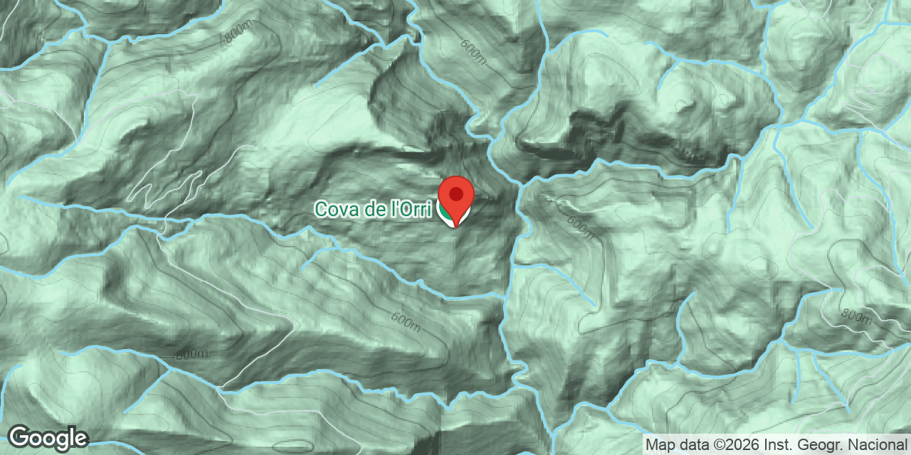 Mapa de situació de ORRI, COVA DE L'
