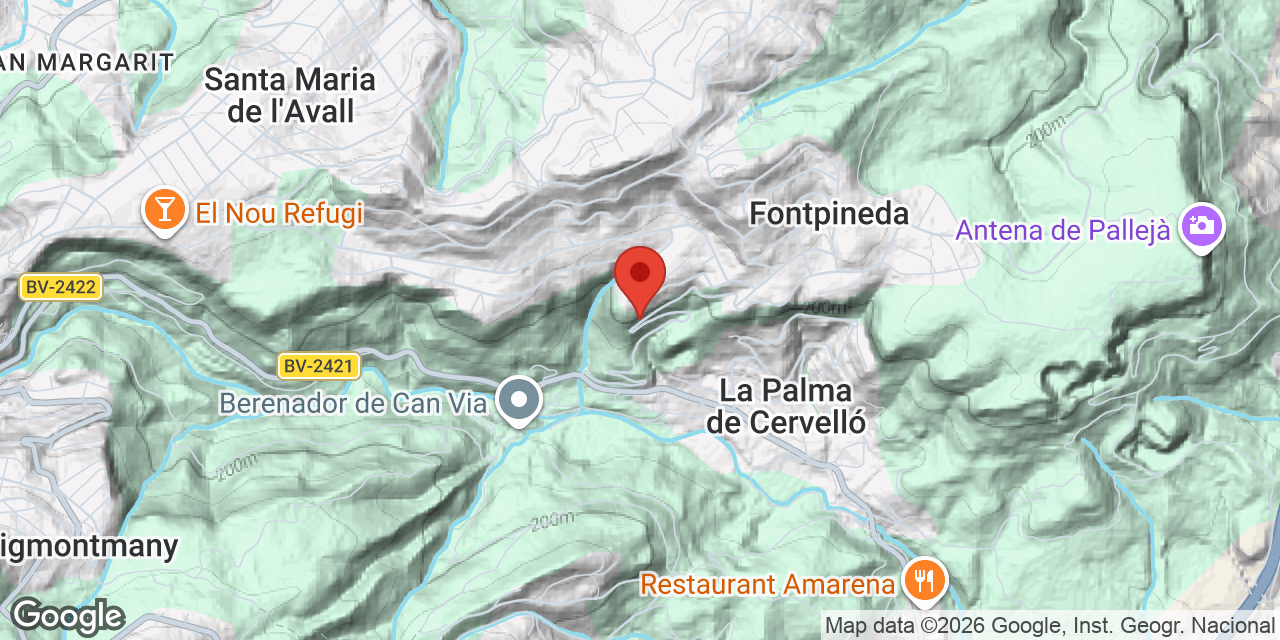 Mapa de situación de CAN MONTMANY, AVENC DE