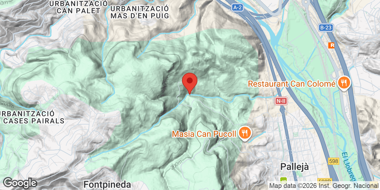 Location map of PRESA D'AIGUA, FORAT Nº1 DE LA