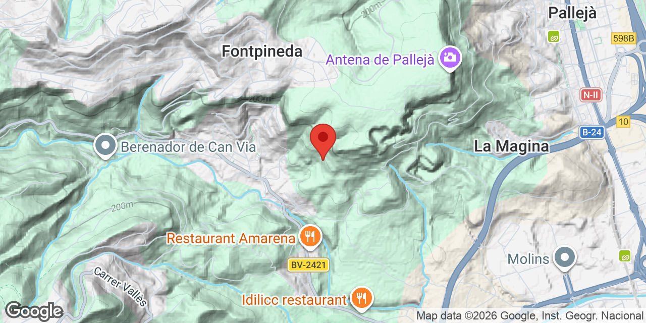 Location map of ERNEST, COVA-AVENC DE L'