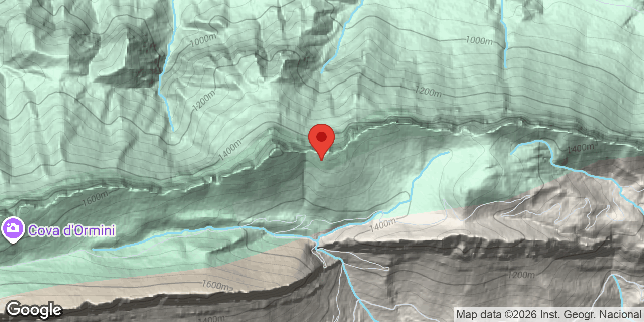 Mapa de situació de PITARELL,  AVENC DEL