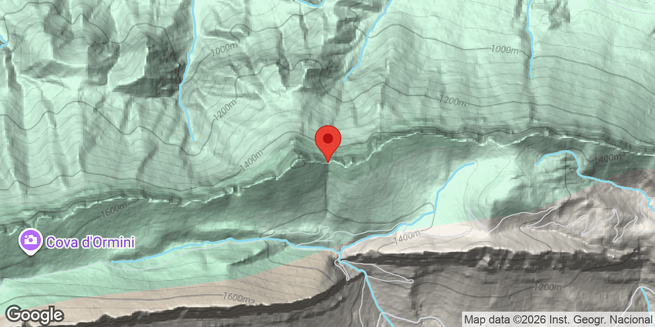 Mapa de situación de COLL DE LA CREU,  AVENC DEL