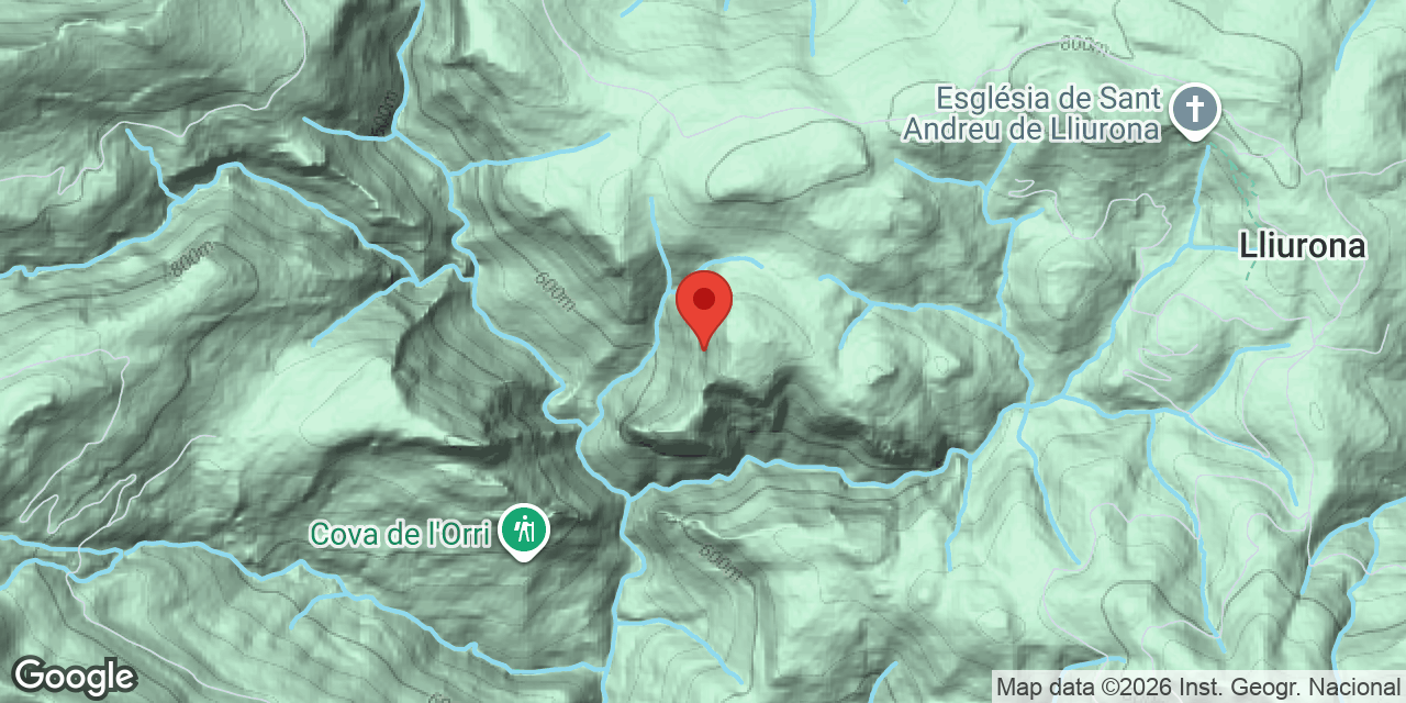 Mapa de situación de COROMINES, TUTA DE LES