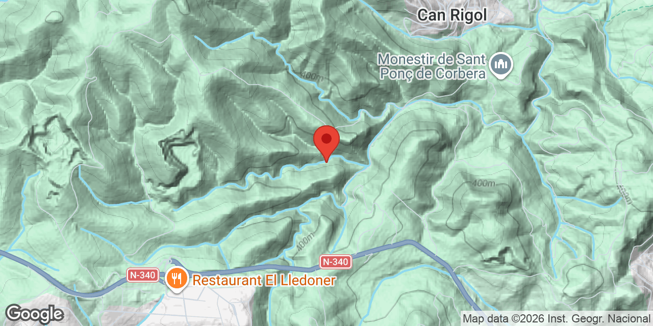 Mapa de situació de AZIMUTS,  AVENC DELS