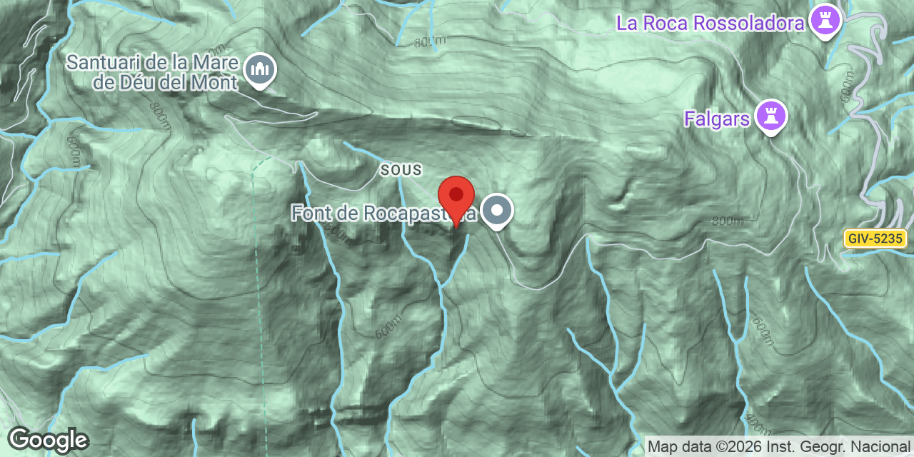 Mapa de situació de ENCANTATS, COVA DELS