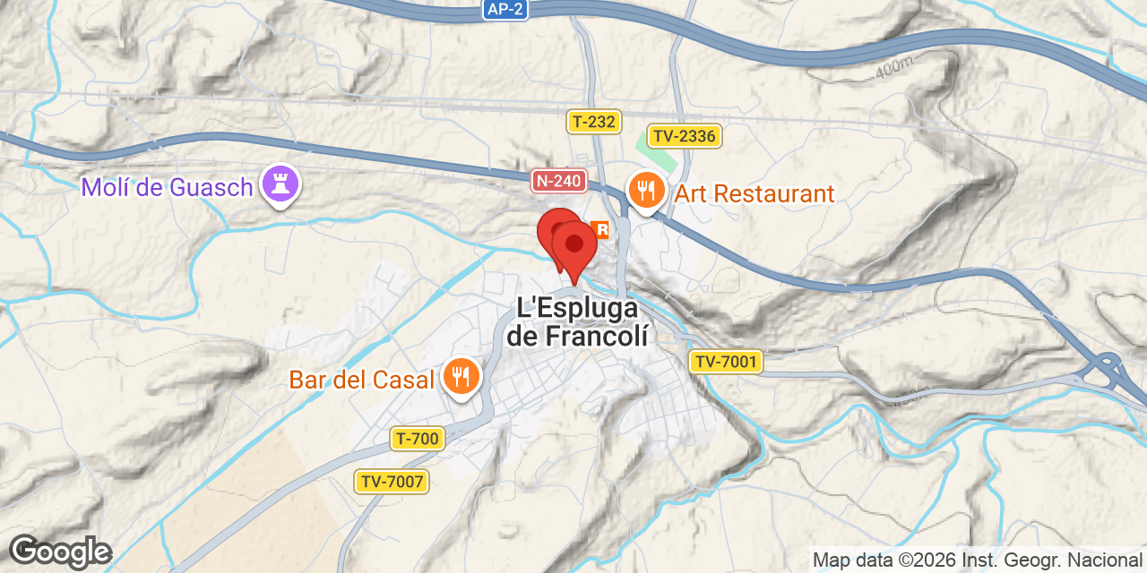 Location map of ESPLUGA, COVA DE L'