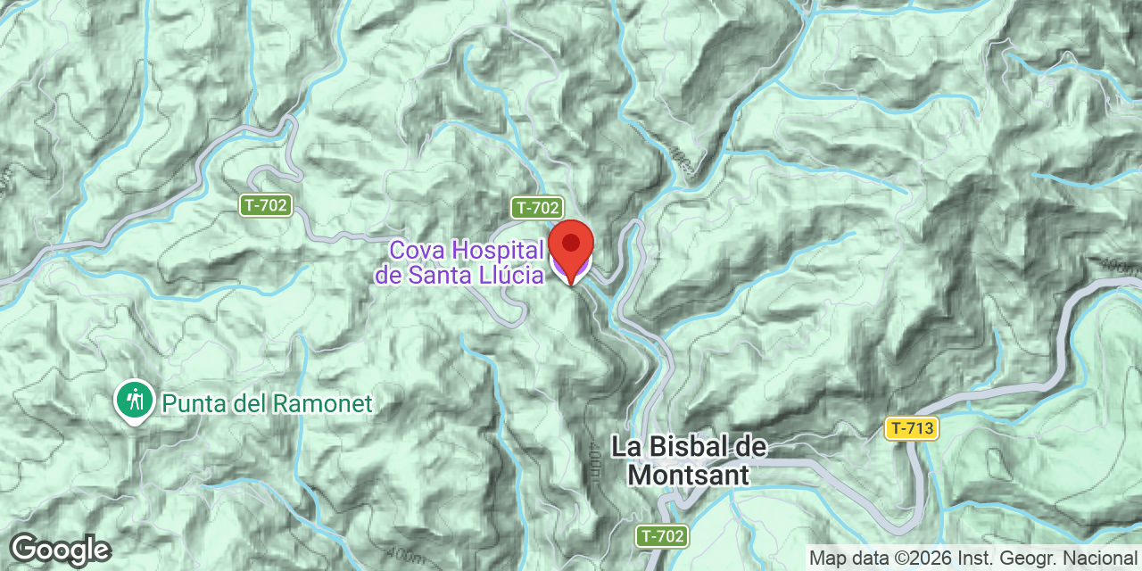 Mapa de situación de SANTA LLÚCIA, COVA DE