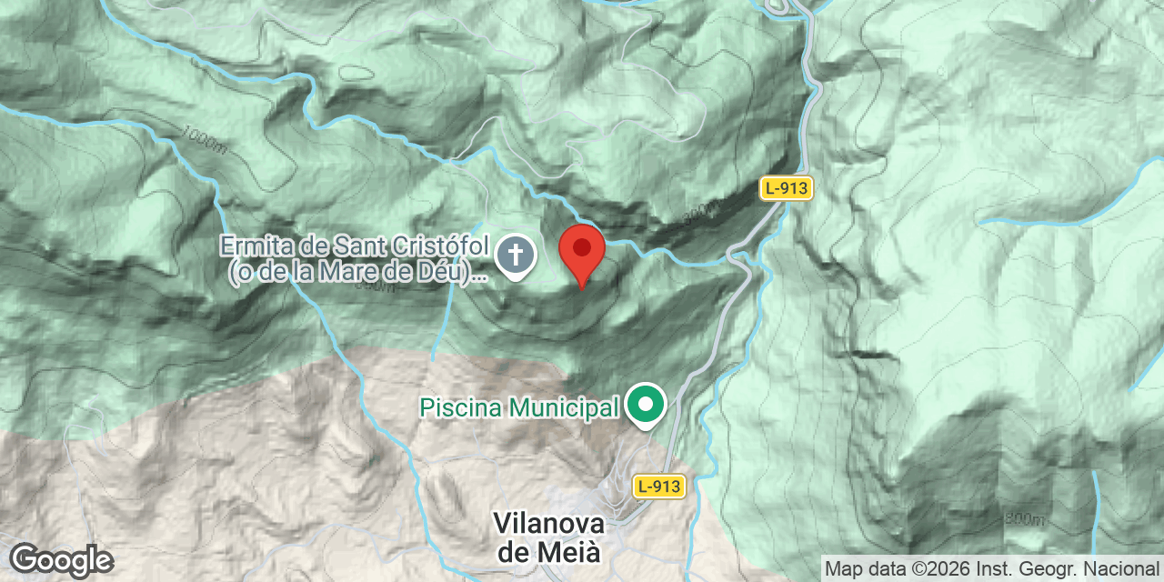 Mapa de situación de PALLARÈS, AVENC