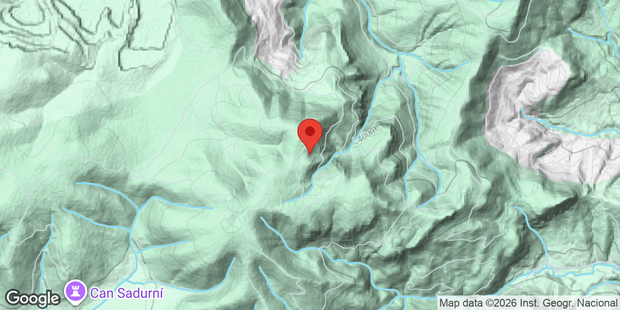 Mapa de situació de SERRA DEL MAS, AVENC SM-13 DE LA