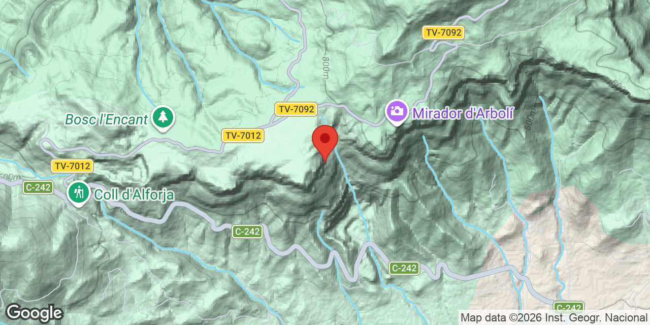Mapa de situación de OSSOS, AVENC DELS