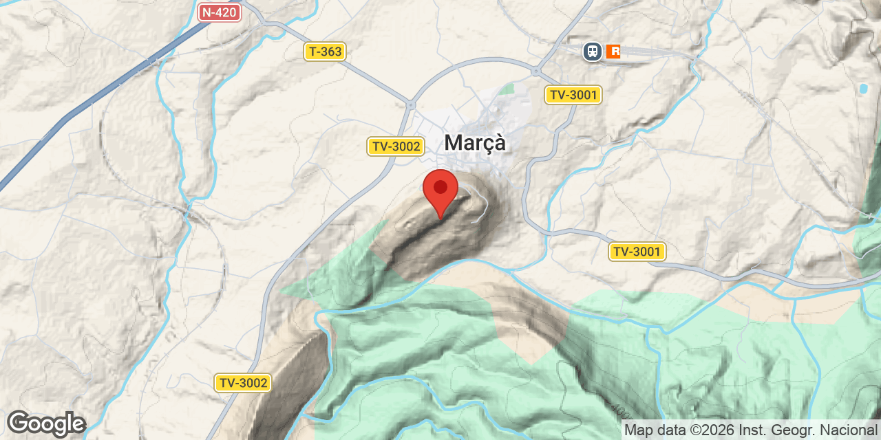 Carte de situation de PERLES, AVENC DE LES