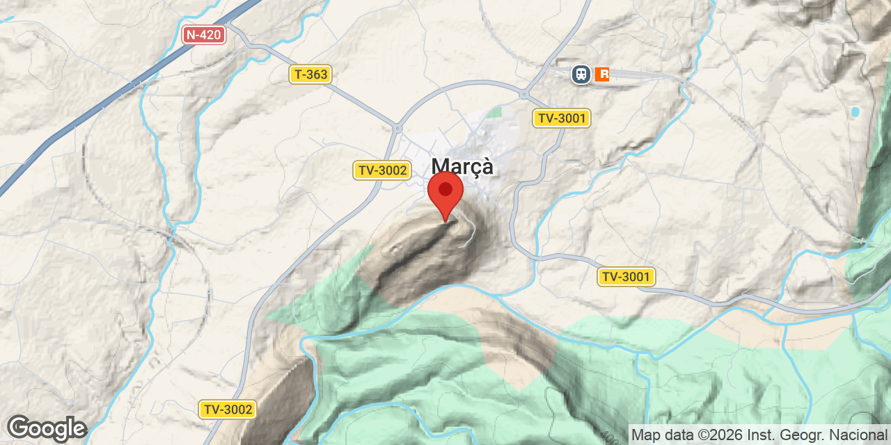 Mapa de situació de ERE II, AVENC