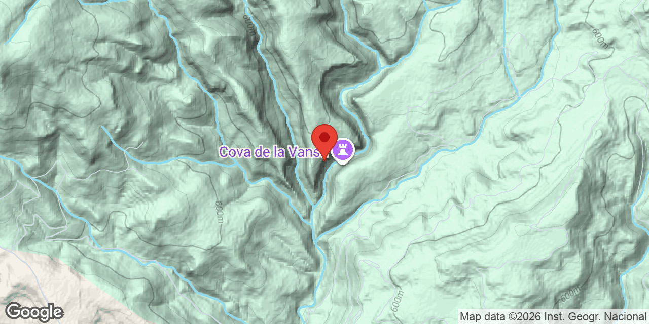 Mapa de situación de ERMITA DE LA VANSA, COVA DE L'