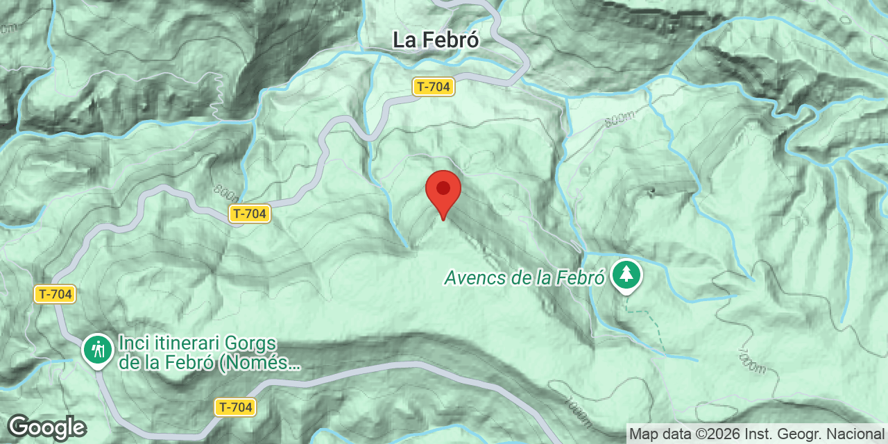 Mapa de situació de ROCA DEL MIGDIA Nº1, AVENC DE LA