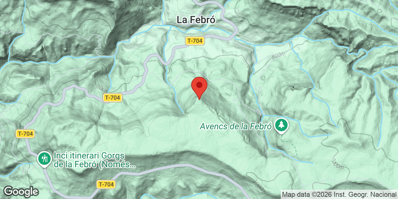 Carte de situation de ROCA DEL MIGDIA Nº2, AVENC DE LA