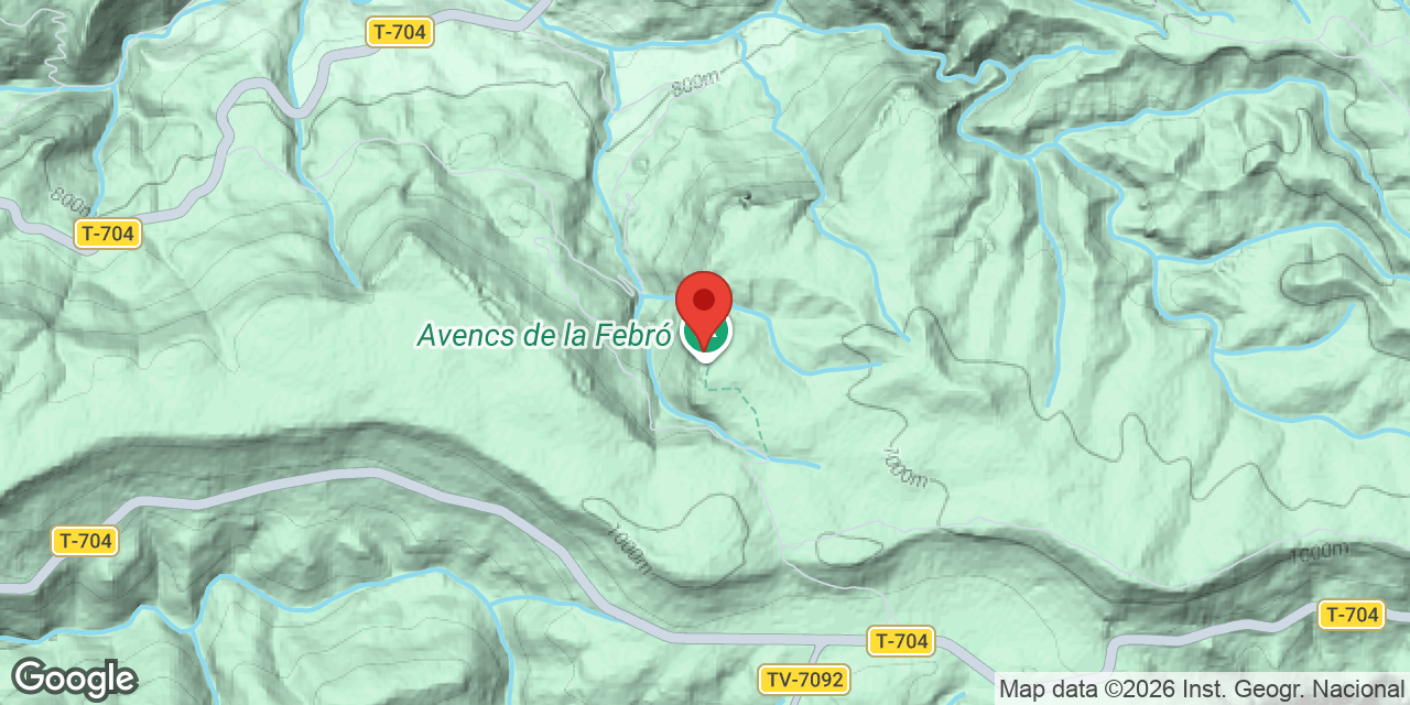 Mapa de situación de FEBRÓ, AVENCS I COVES DE LA