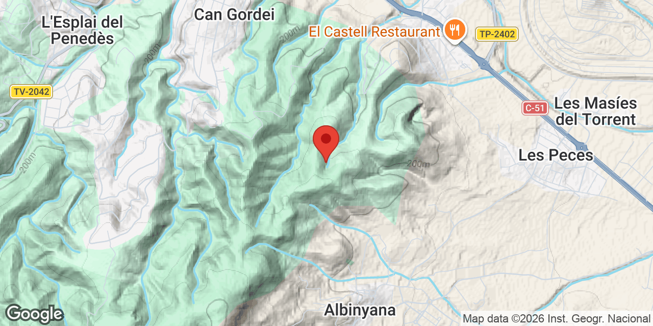 Location map of PERDUT, AVENC DEL