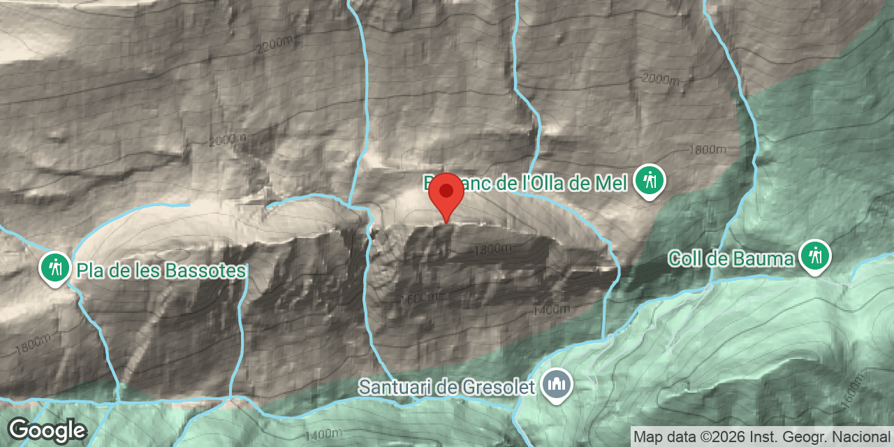 Carte de situation de ROCA CERDANA,  GRALLER DE