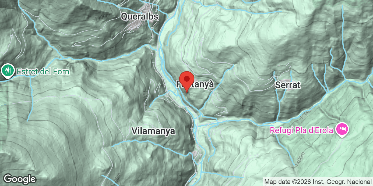 Mapa de situació de FUSTANYÀ, TUT DE