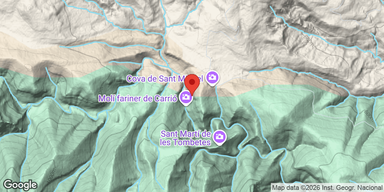 Mapa de situació de MOLÍ, COVA DEL