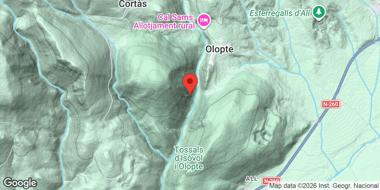 Mapa de situación de OLOPTE, COVA D D'
