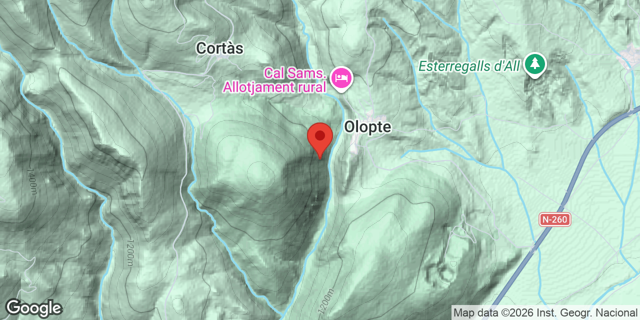 Mapa de situación de OLOPTE, COVA G D'