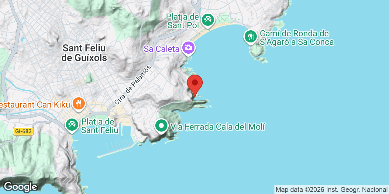 Mapa de situación de CALA DELS CORBS, COVA DE LA