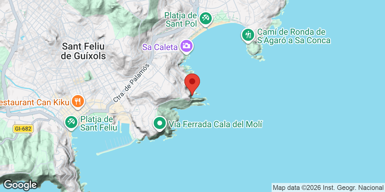 Mapa de situació de PUNTA DEL MOLAR, COVES DE LA