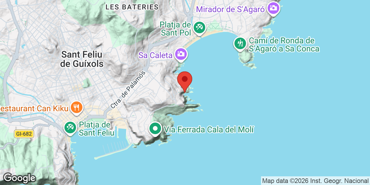 Mapa de situación de ACTÍNIA, COVA DE L'