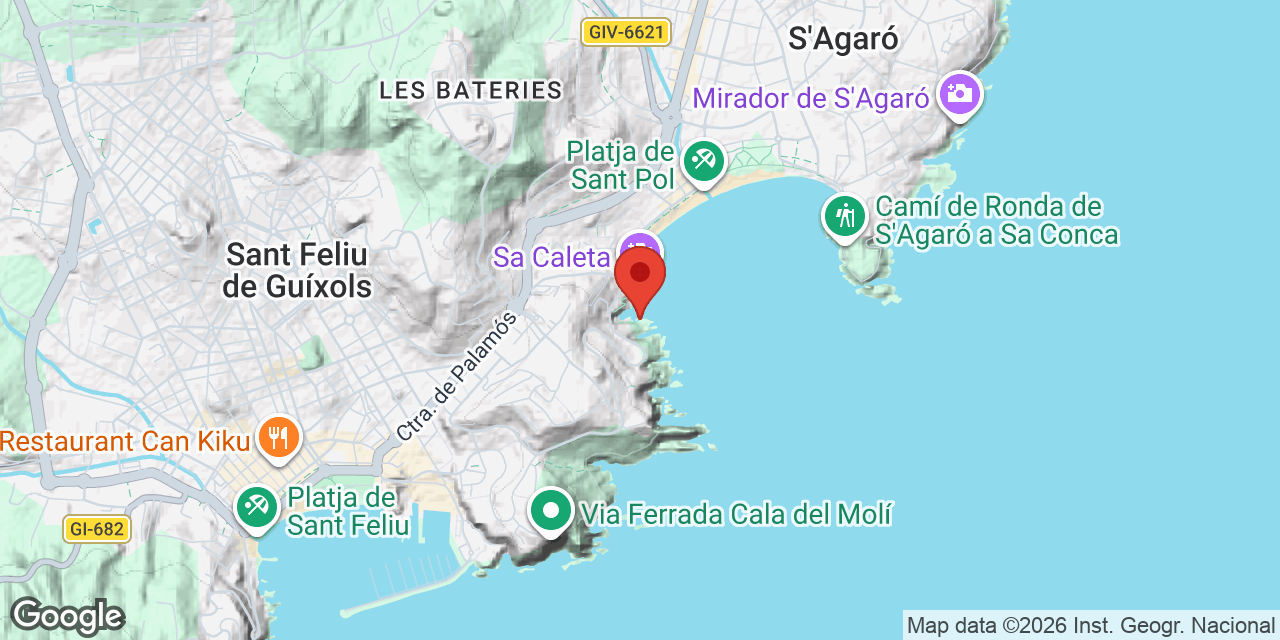 Mapa de situación de CALA MASET, COVA Nº3 DE