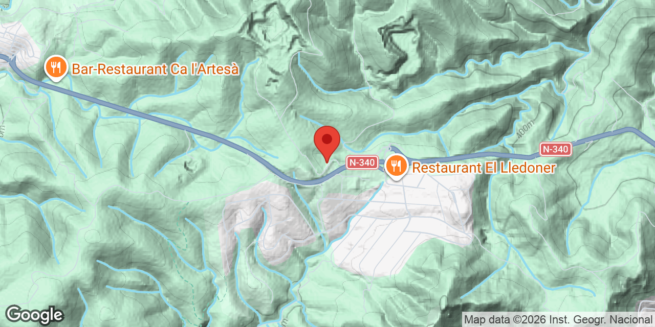 Mapa de situació de NOU DE L'ORDAL,  AVENC
