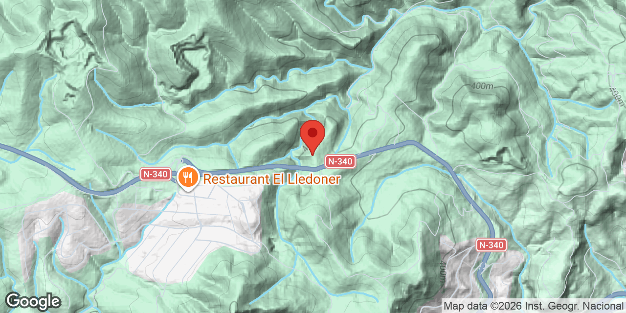 Location map of PONT DEL LLEDONER, AVENCÓ DEL