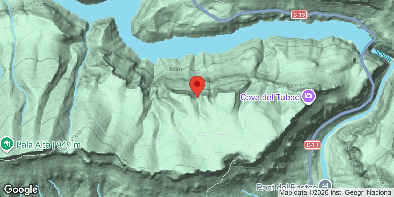 Mapa de situació de MANDRIL,  COVA DEL