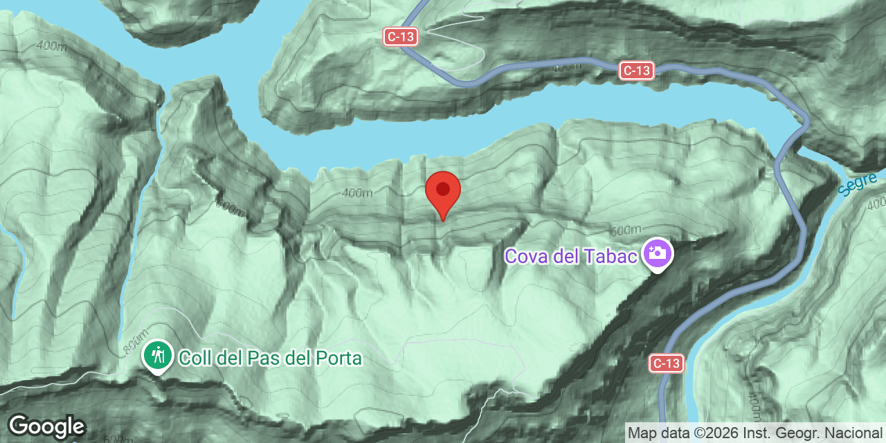 Mapa de situació de LLOP, COVA DEL