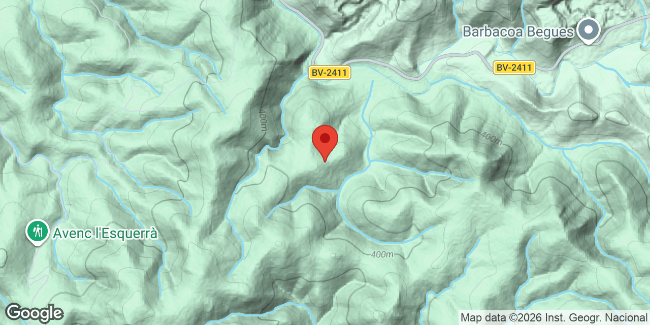 Mapa de situación de CASALS, AVENC DELS