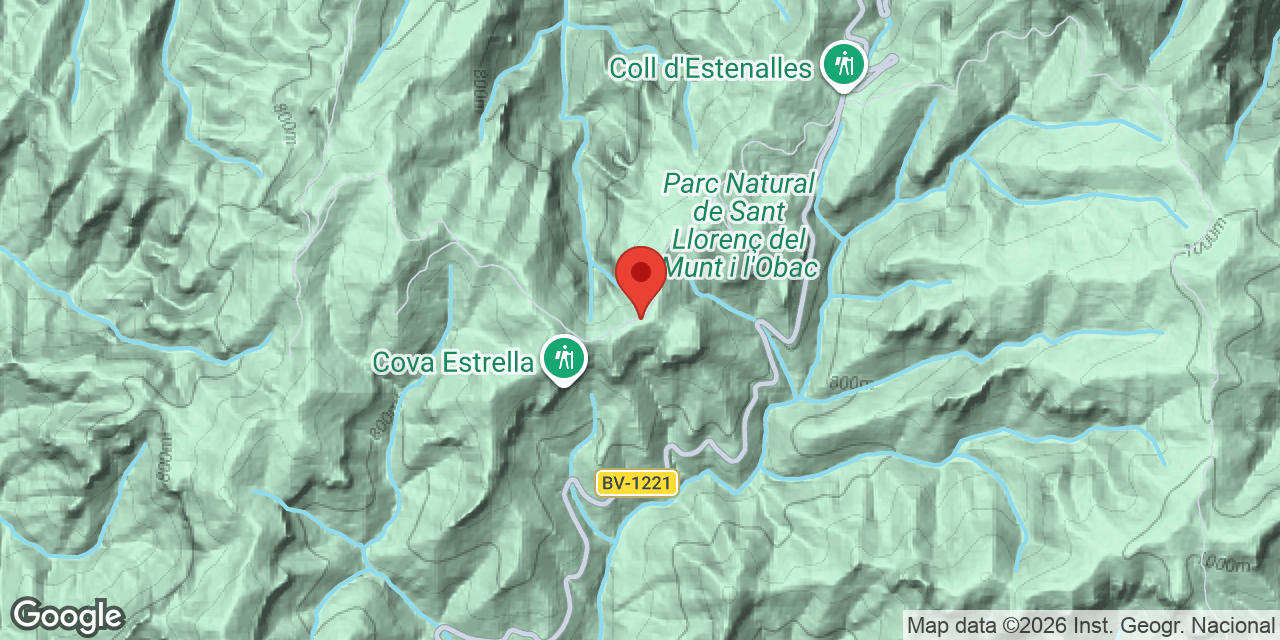 Mapa de situació de CENTENARI, COVA DEL
