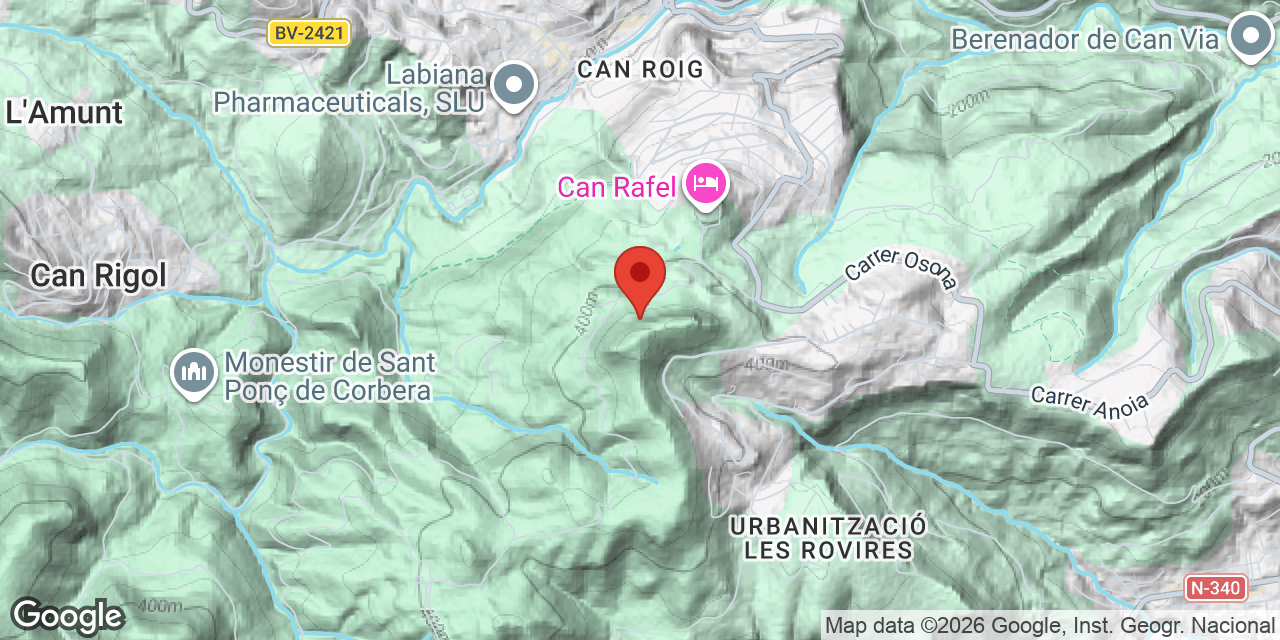 Mapa de situación de LÍDIA, AVENC DE LA