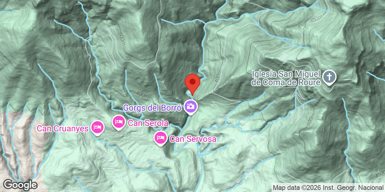 Carte de situation de GORGS DEL BORRÓ, COVA DELS