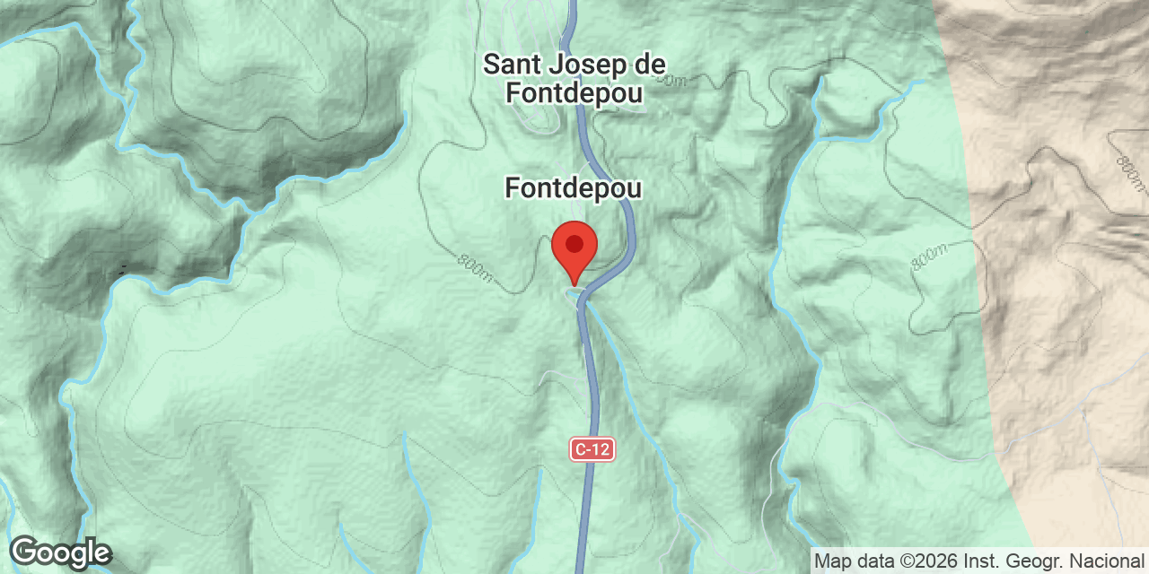 Mapa de situación de FONTDEPOU, AVENC DE