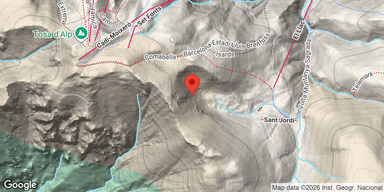 Mapa de situació de COMABELLA,  AVENC DE