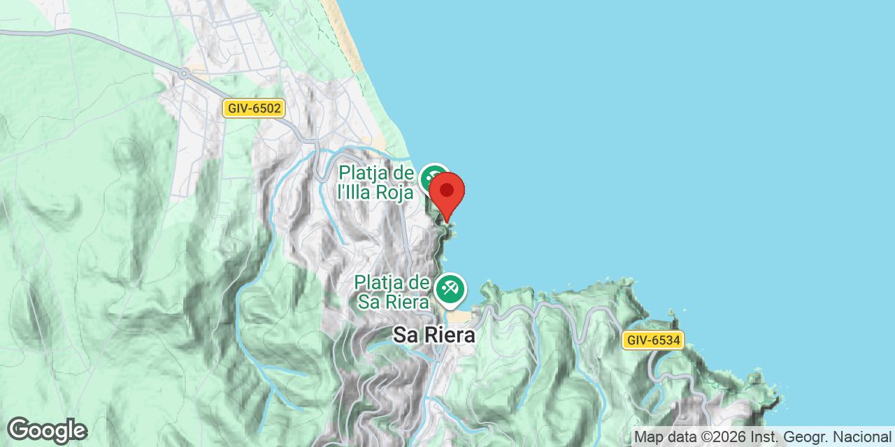 Mapa de situació de CALA DE L'ILLA ROJA, COVA DE LA