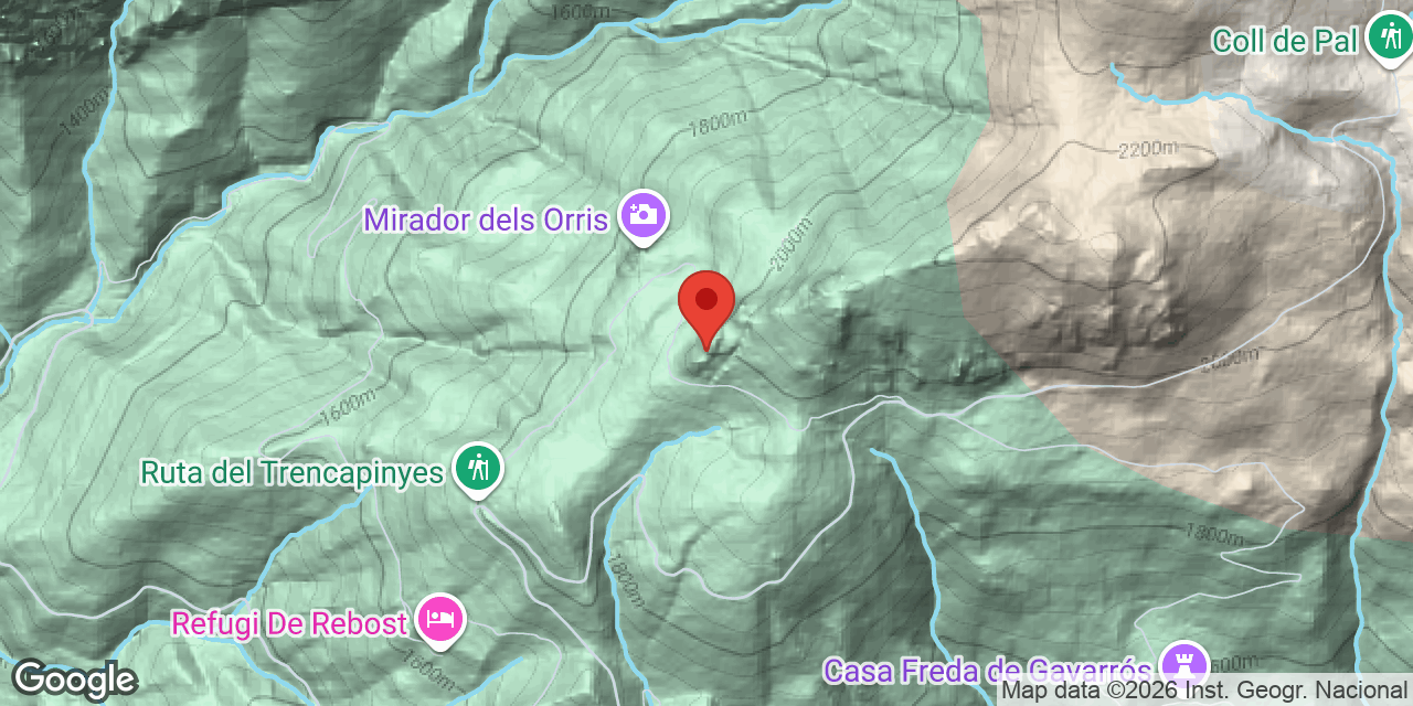 Mapa de situació de COLL DE LA BÒFIA, ESQUERDA CB-2 DEL