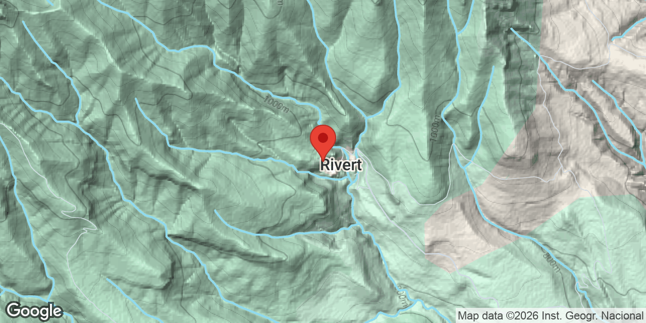Mapa de situación de RIVERT,  FONT DE