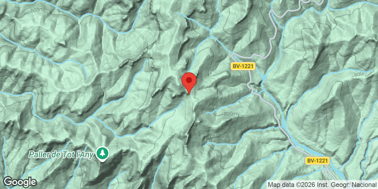 Mapa de situación de COLL DE TRES CREUS, AVENC DEL