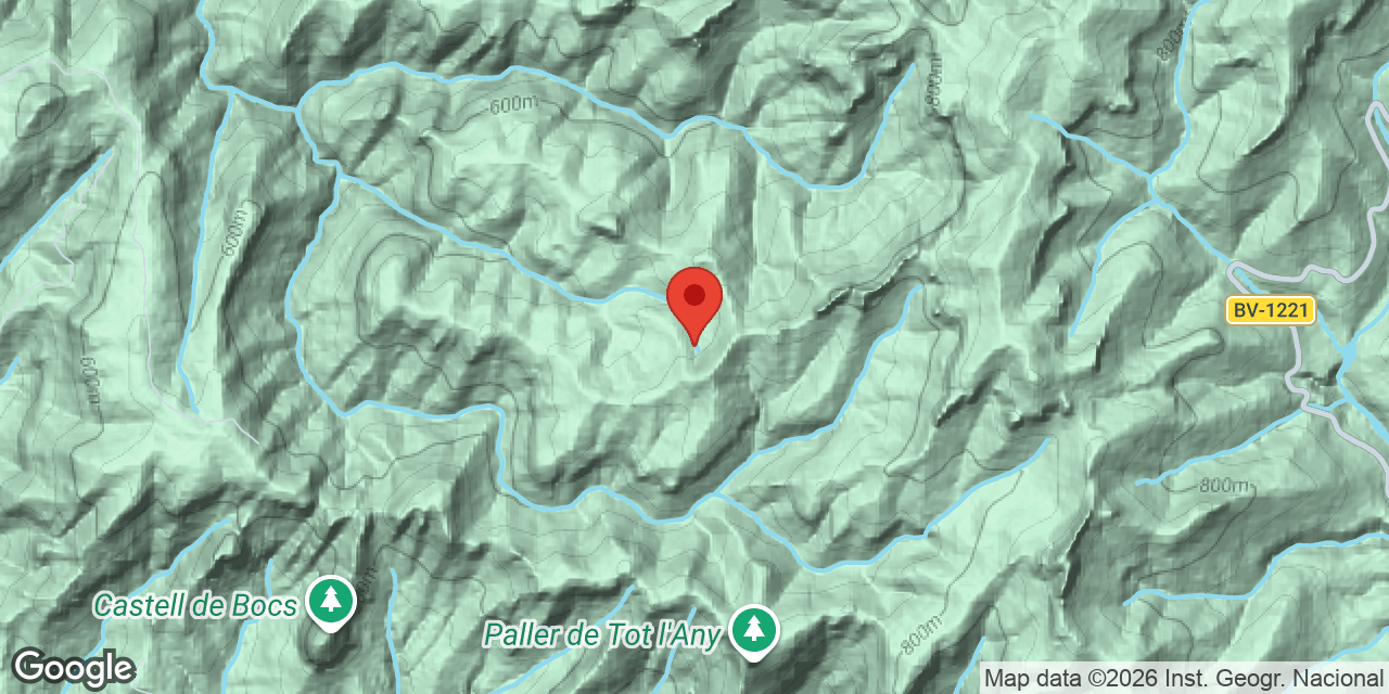 Location map of TORRENT DE L'ESPLUGA, AVENC DEL