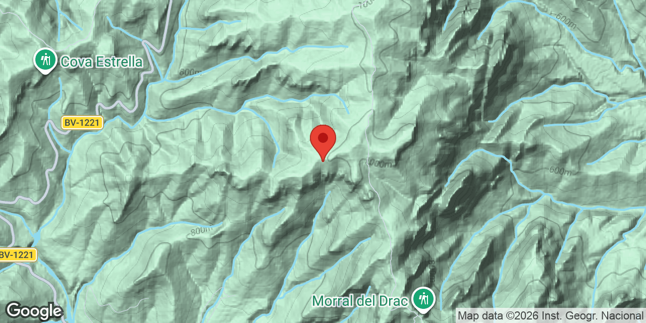 Mapa de situación de PLA DELS GINEBRONS, AVENC DEL