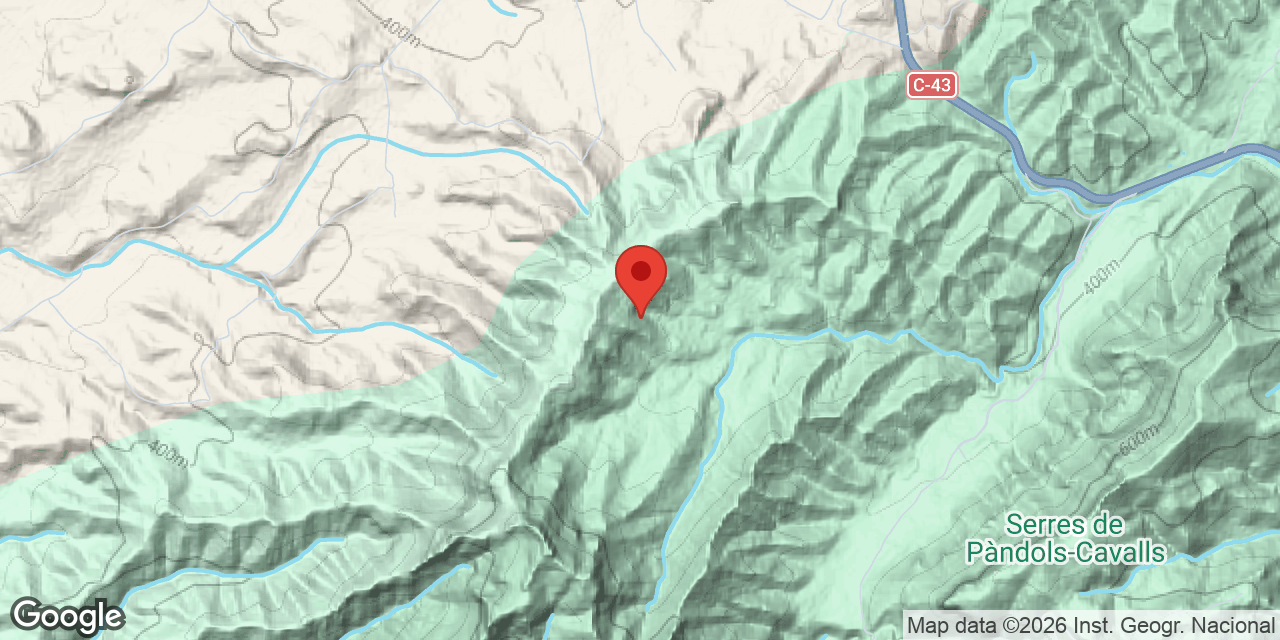 Mapa de situació de MAS D'EN SUNYER, COVA DEL