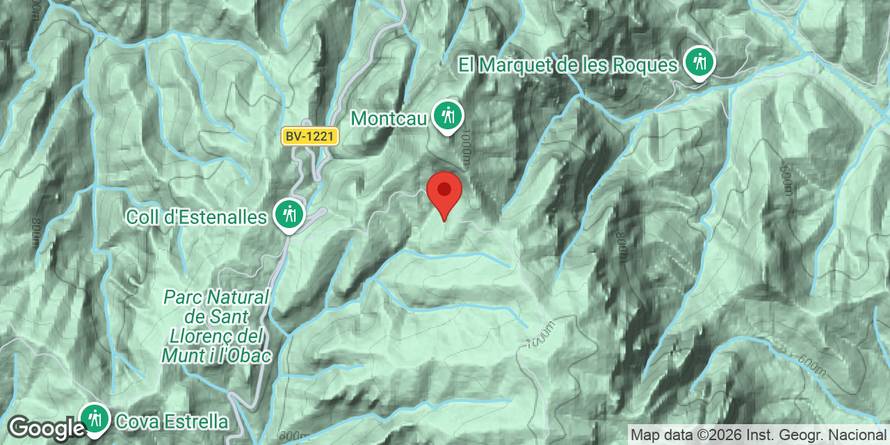 Mapa de situació de BISBE, AVENC DEL